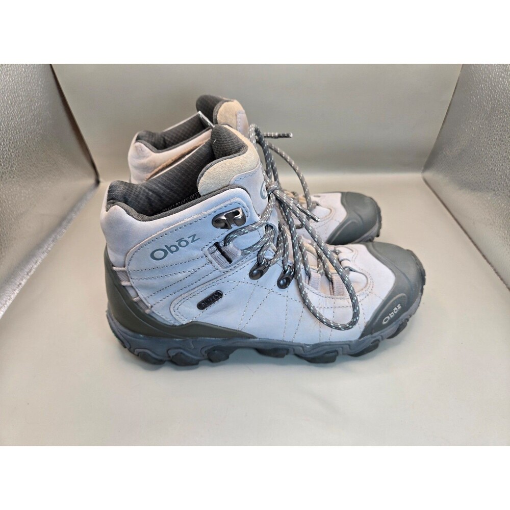 Oboz Bridger Mid B-DRY Hiking Boots Women’s 7.5 Grey Waterproof Trail Outdoor